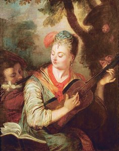 La Suonatrice di Chitarra da Philippe Mercier